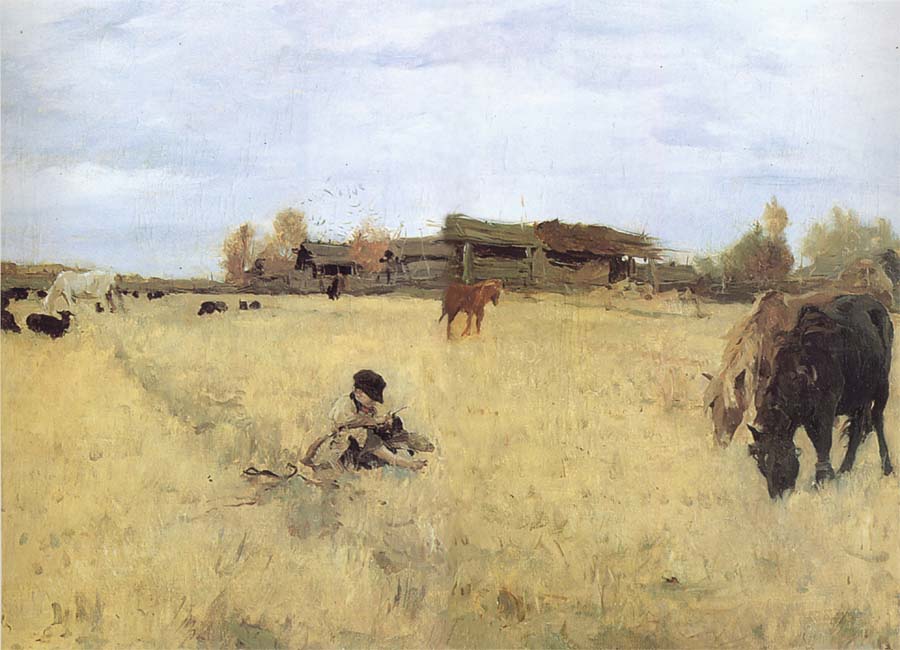 Valentin Serov October in Domotkanovo